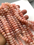 Pink Opal Rondelle Beads 9/10 mm- AAA quality beads - Length 16"- Peruvian Pink Opal Roundel