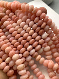 Pink Opal Rondelle Beads 9/10 mm- AAA quality beads - Length 16"- Peruvian Pink Opal Roundel