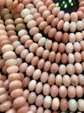 Pink Opal Rondelle Beads 9/10 mm- AAA quality beads - Length 16"- Peruvian Pink Opal Roundel