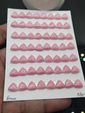 8mm Queen Conch Shell Triangle Cabs • Pack of 4 Pcs • AAA Quality • Flat Back • Queen Conch Cabochons