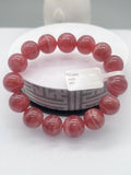Rhodochrosite Round Bracelet - 14 mm Size - Code #B1 - AAAA Quality - Length 7.5 Inch- Natural Rhodochrosite Bracelet