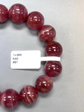 Rhodochrosite Round Bracelet - 14 mm Size - Code #B1 - AAAA Quality - Length 7.5 Inch- Natural Rhodochrosite Bracelet