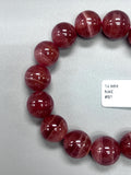 Rhodochrosite Round Bracelet - 14 mm Size - Code #B1 - AAAA Quality - Length 7.5 Inch- Natural Rhodochrosite Bracelet