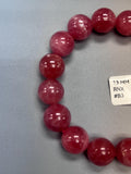 Rhodochrosite Round Bracelet - 13 mm Size - Code #B3 - AAAA Quality - Length 7.5 Inch- Natural Rhodochrosite Bracelet