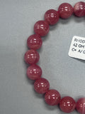 Rhodochrosite Round Bracelet - 10.5 mm Size - Code #B5 - AAAA Quality - Length 7.5 Inch- Natural Rhodochrosite Bracelet