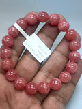 Rhodochrosite Round Bracelet - 10.5 mm Size - Code #B5 - AAAA Quality - Length 7.5 Inch- Natural Rhodochrosite Bracelet