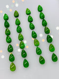 Chrome Diopside Pear Cabs • 3x5 mm Size • Pack of 5 Pieces • AAA Quality • Natural Chrome Diopside Cabochon •