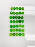 Chrome Diopside Round Cabs • 3 mm Size • Pack of 6 Piece • AAA Quality • Natural Chrome Diopside Cabochon •