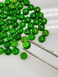 Chrome Diopside Round Cabs • 5 mm Size • Pack of 4 Pieces • AAA Quality • Natural Chrome Diopside Cabochon •
