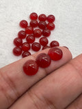 Carnelian cabs size 6,8,10mm Round cabs, orange carnelian cabochons, Pack of 5 pieces.