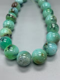 Chrysoprase Round Beads • 16-17 mm Size • Code #A1-A2 • AAAA quality • Length 40 Cm • Natural Chrysoprase beads • Origin Australia