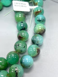 Chrysoprase Round Beads • 16-17 mm Size • Code #A1-A2 • AAAA quality • Length 40 Cm • Natural Chrysoprase beads • Origin Australia