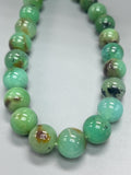 Chrysoprase Round Beads • 16-17 mm Size • Code #A3-A4 • AAAA quality • Length 40 Cm • Natural Chrysoprase beads • Origin Australia