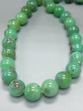 Chrysoprase Round Beads • 16-17 mm Size • Code #A3-A4 • AAAA quality • Length 40 Cm • Natural Chrysoprase beads • Origin Australia