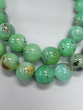 Chrysoprase Round Beads • 16-17 mm Size • Code #A3-A4 • AAAA quality • Length 40 Cm • Natural Chrysoprase beads • Origin Australia
