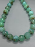 Chrysoprase Round Beads • 14 mm Size • Code #A5-A6 • AAA quality • Length 40 Cm • Natural Chrysoprase beads • Origin Australia