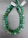 Chrysoprase Round Beads • 12 mm Size • Code #A7-A8 • AAA quality • Length 40 Cm • Natural Chrysoprase beads • Origin Australia