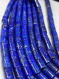 Lapis Tube Beads • 8X12 mm Size • Length 40 cm - AAA Quality • Natural Malachite Cylinder Beads- Malachite Barrel Beads