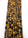 9x12 mm Tiger Eye Tube Beads 40 cm Length AAA quality - Natural Tiger Eye Beads
