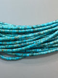 3 mm Turquoise Heishi Beads- AAA Quality - Length 40 cm - American Turquoise - Natural Turquoise Beads