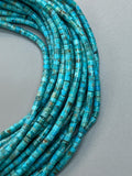 3 mm Turquoise Heishi Beads- AAA Quality - Length 40 cm - American Turquoise - Natural Turquoise Beads