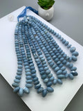 Blue Opal Roundel Beads 7-16 mm size, AAA Quality, 16 Inch length, Blue Opal Rondelle