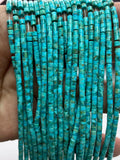 3 mm Turquoise Heishi Beads- AAA Quality - Length 40 cm - American Turquoise - Natural Turquoise Beads
