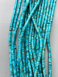 3 mm Turquoise Heishi Beads- AAA Quality - Length 40 cm - American Turquoise - Natural Turquoise Beads