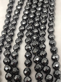 hematite faceted Round 8M