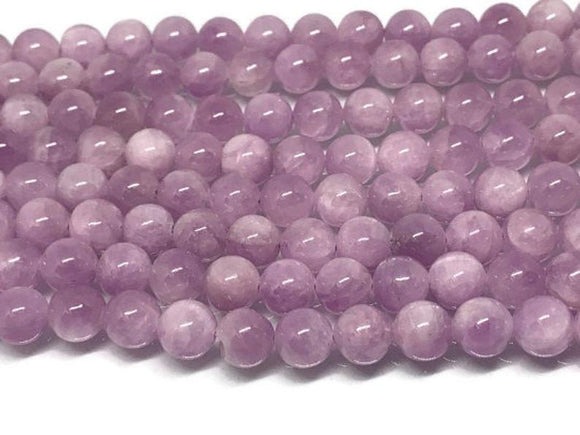 8 MM Kunzite Round Beads, AAA Quality, Length 40cm -Natural Kunzite Beads-Purple Color origin brazil