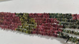 2 STRANDS -Multi Tourmaline Chips Beads 35 Inch length - Toumaline Beads