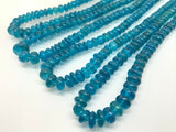 Neon Apatite ( 5 Strand Pack) Smooth Roundel Beads, 5-8mm size, 18 Inch Length- AAA Quality- Appetite Roundel Beads