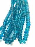 Neon Apatite ( 5 Strand Pack) Smooth Roundel Beads, 5-8mm size, 18 Inch Length- AAA Quality- Appetite Roundel Beads