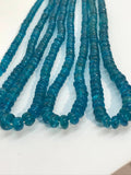 Neon Apatite ( 5 Strand Pack) Smooth Roundel Beads, 5-8mm size, 18 Inch Length- AAA Quality- Appetite Roundel Beads