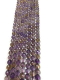 Ametrine Pack of 5 Strands - Super Top Quality, Ametrine Round Faceted 8mm size , 15.5 Inch Strand