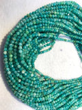 3MM Pack of 25 Strand Amazonite faceted Round , AAA Gems Quality Strand, 14 Inch Strand, Wholesale Price