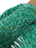 Amazonite faceted Round 3MM , Pack of 5 Strand AAA Gems Quality Strand, 40 CM Strand, Wholesale Price