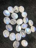 Moonstone 10X14MM Rainbow Moonstone Oval Cabs , Pack of 4 Pcs. Good Quality Moonstone