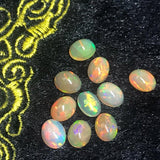 Ethiopian Opal Cabs 7X9 mm size Pack of 2 Pieces -Code #04- AAA Quality (3A Grade) Opal Cabochon - Ethiopian Opal Oval Cabochon