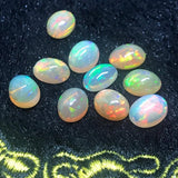 Ethiopian Opal Cabs 7X9 mm size Pack of 2 Pieces -Code #04- AAA Quality (3A Grade) Opal Cabochon - Ethiopian Opal Oval Cabochon