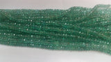 Top Quality Emerald Faceted Roundel Graduated 2.8 - 3mm , AAA Quality Emerald, Transparent and strong green, Length 16"