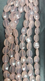 Rose Chalcidony faceted Oval Shape 6x8mm , Dyed Chalcidony faceted oval in Pink