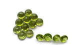 7mm Peridot Round Cut , Top Quality , Pack of 5 Pieces