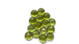 7mm Peridot Round Cut , Top Quality , Pack of 5 Pieces