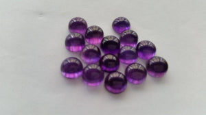 6MM Natural Amethyst Cabs , Pack of 10 Pieces , Top Quality Cabochons