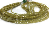 half Strand Natural Yellow Diamond Cube Beads, Diamond Square Box Beads 1.50 to 2mm, Strand 7.5 inches ( Can add Clasp)