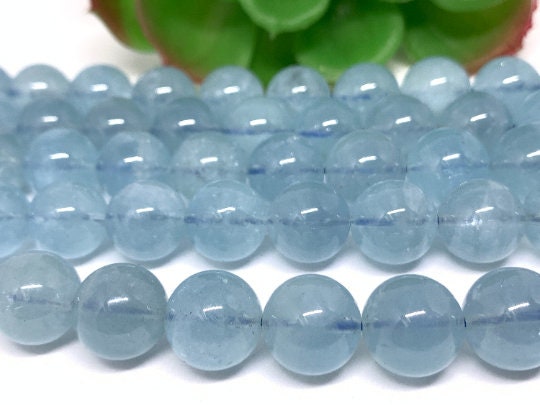 Aquamarine 12mm, Aquamarine Round AAA Quality Perfect Round Beads- Wholesale Price- Length 40 cm- Blue Aquamarine Beads- Aqua Round Beads