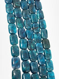 Apatite 12x16mm Neon Apatite Rectangle Beads- 40 cm Length - - Neon Apatite Beads- Neon Apatite Gemstone Beads-