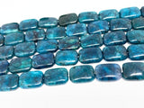 Apatite 12x16mm Neon Apatite Rectangle Beads- 40 cm Length - - Neon Apatite Beads- Neon Apatite Gemstone Beads-