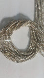 Pyrite Silver Coating ,Pyrite Faceted Roundel 3-3.5mm , Fine Quality beads of pyrite, LENGTH 14 INCH